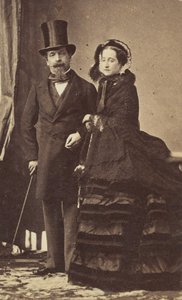 [ナポレオン 3 世と皇后ウジェニー]、約。 1865年。 作： Andre Adolphe Eugene Disderi