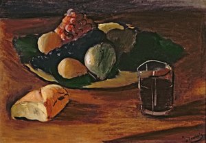 ワイングラスのある静物 1932年頃 油彩・カンヴァス 作： Andre Derain