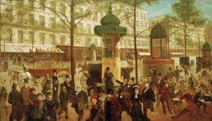 A.Gill、Le Boulevard Montmarte 作： Andre Gill