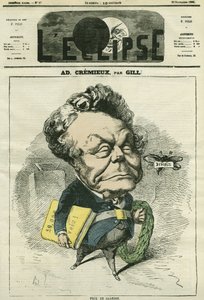 アドルフ・クレミュー（1796-1880）弁護士、政治家、イスラエル万国同盟の会長。11月28日付ギル社「L