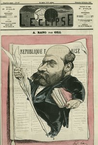 アルチュール・ランク（1831-1908）フランスのジャーナリスト、政治家。10月13日付のギル社「日蝕」の表紙