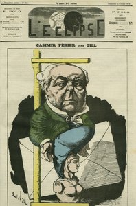 Auguste Casimir Perier (1811-1876), フランスの政治家。10月6日付ジルの「日蝕」での表紙