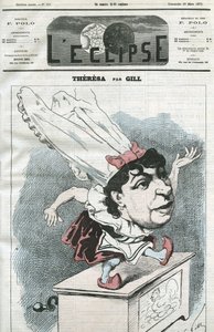 フランスのポピュラー歌手、テレサ（1837-1913）と呼ばれるエマ・ヴァレンドンの漫画。ギルの「L