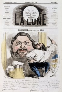 ギュスターヴ・クールベの漫画 - アンドレ・ギル（1840-1885）のイラスト（1867年9月6日付の「La Lune」に掲載）。