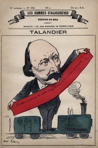 アルフレッド・タランディエ（1822-1890）の漫画（アンドレ・ギル（1840-85）による「今日の人々」（1779-1880年頃）より）。 作： Andre Gill