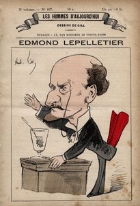 Edmond Lepelletier (1846-1913) 急進的なフランスのジャーナリスト・作家の漫画（「Les Hommes d