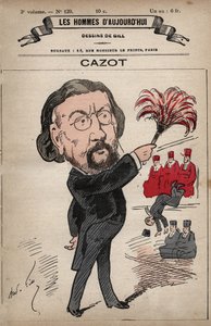 アンドレ・ギル（1840-85）による「今日の人々」（1779-1880年頃）に掲載されたフランスの政治家、セオドア・ジョセフ・ジュール・カゾー（1821-1912年）の漫画。 作： Andre Gill