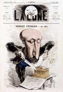ギルが描いたアーネスト・フェイドー（1821〜1873）の漫画-「La Lune」に掲載されています。 作： Andre Gill
