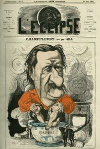 Champfleury, Jules Husson dit (1821-1889), フランスの批評家、小説家。3月29日付Gill社「L