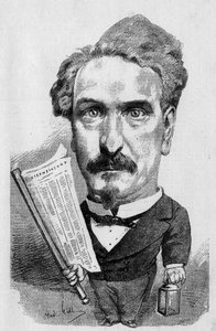 アンドレ・ギルがアンリ・ロシュフォール（1831-1913）を表現したドローイング（"The Illustrous World" にて 作： Andre Gill