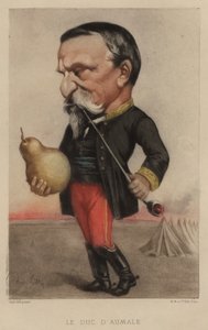 アンリ・ドルレアン、オマール公、フランス将軍 作： Andre Gill