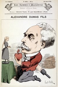 Alexandre Dumas Filsのユーモラスなドローイング。表紙「Les Hommes d
