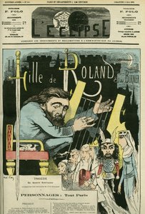 ボルニエ子爵エティエンヌ・シャルル・アンリ（1825-1901）の演劇作品「ローランの娘」の挿絵。5月2日付ギル社「L