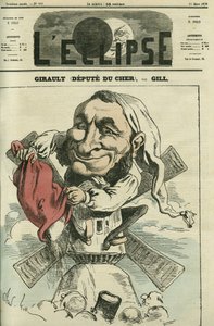 ジャン・ジロー（1825-1909）：フランスの製粉業者、政治家。3月13日付ジルの「日食」誌の表紙 作： Andre Gill