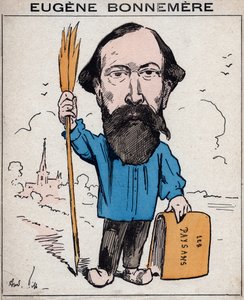 Joseph Eugene Bonnemere (1813-1893) フランスの歴史家、作家 - Andre Gillによる漫画、「Les Hommes d