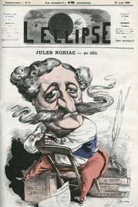 ジュール・ノリアック（1827-1882）：フランスの作家、評論家、ジャーナリスト。8月23日付のギル社「日蝕」の表紙 作： Andre Gill