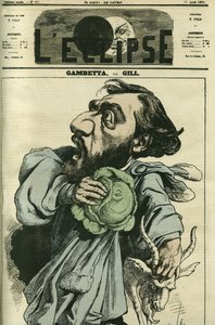 レオン・ガンベッタ（1838-1882）、フランスの政治家。4月17日付ギル社「L