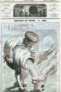 砂糖を燃やそう」は、9月16日のフランクフルト条約によるドイツ軍のフランスからの撤退を描いた風刺画。9月28日付ジルの「L