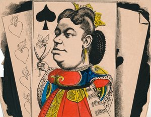 オペラ劇場のマリー・サス、1867年。 作： Andre Gill