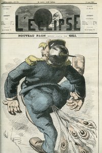 普仏戦争の勝者であるウィリアム1世（1797-1888）の漫画「新・孔雀」。ギルの「L