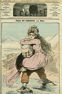 ポール・エ・ヴィルジニー」（共和国）に代表されるフランスの歴史家・政治家、アドルフ・ティエール（1797-1877）の肖像。11月7日付ジルの「L