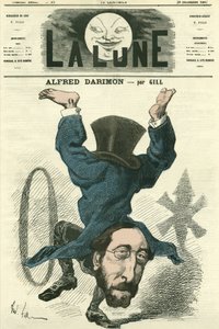 フランスの政治家、アルフレッド・ダリモン（1819-1902）の肖像。ギルによる漫画、「La Lune」12月28日号掲載 作： Andre Gill