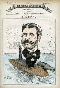 フランスの肖像画家、アルフォンス・ファルシー（1817～？）の肖像。ギルによる風刺画、パリ