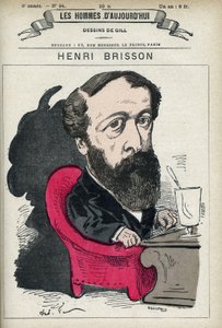 フランスの弁護士、ジャーナリスト、政治家であるユージン・アンリ・ブリッソン（1835-1912）の肖像。パリのGillによる漫画。 作： Andre Gill