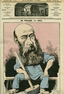 フランスの彫刻家・政治家であるHenri Louis Tolain (1828-1897)の肖像。1月9日付ギル社「L