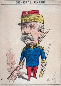 ジャン・ジョセフ・フレデリック・アルベール・ファール（1816-1887）の肖像、彼は1870年に将軍に任命され、陸軍大臣を務めた - アンドレ・ギルの漫画、パリの「Les Hommes d