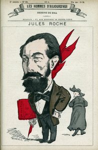 ジュール・ロッシュ（1841-1923）はフランスの政治家で、1890年から1892年まで通商産業省の副大臣や大臣を務めました。パリのギル社による漫画。