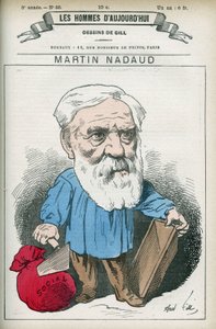 Martin Nadaud (1815-1898)の肖像。フランスの巨匠であり政治家でもあった彼は、1876年から1889年までCreuse地方の副官を務めた。パリのギルの漫画。