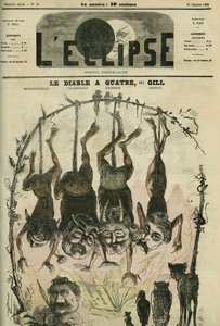 悪魔は4人いる」、メフィスト（メフィスト）ことウォルフ、ヴィルメサン、デュシェーヌ、ロックロイと彼の漫画家ベナッシが再デザインした政治パンフレット。表紙はジルの「L
