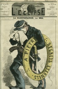 モンマルトルの墓地で行われた死者のためのデモ、フェット、自然からの描画。11月12日付ジルの「L