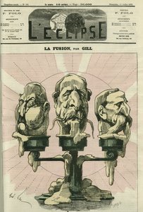 融合、王党派、ボナパルティスト、共和主義者による議会の憲法のイラストです。7月14日付ジルの「L