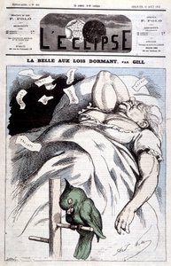 眠れる森の美女」におけるヴィクトリアの風刺画-1873年8月10日付「L
