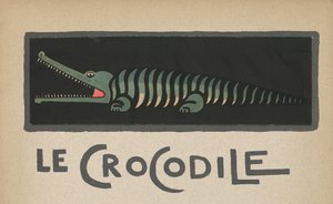 ル・クロコダイル」ワニの子供向けイラストレーション 作： Andre Helle