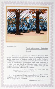 1918年11月19日、1919年のフランス軍のメスへの進入