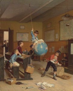 世界中で、c。 1860年代（パネルに油彩） 作： André Henri Dargelas