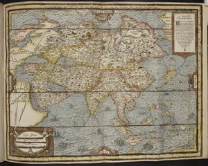 アジアの地図、アンドレ・テヴェの普遍的な宇宙論 作： Andre Thevet
