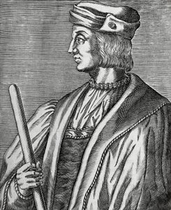 ヌムール公ガストン・ド・フォワ（1489-1516）の肖像、『輝ける男たちの真実の肖像と人生』より抜粋 作： Andre Thevet