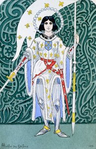 鎧のジャンヌ・ダルク (1412-1431) 作： Andre des Gachons