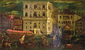 ドガレッサ・モロシーナ・モロシーニ・グリマーニの乗船 1597年5月4日 ヴェネツィア 1600年頃 （油彩・キャンバス