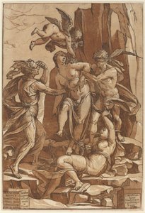 美徳の寓話、1585年。 作： Andrea Andreani