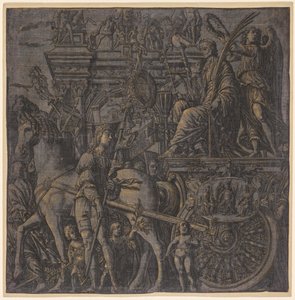 ジュリアスシーザーの勝利：シーザートライアンファント、1593-99年。 作： Andrea Andreani