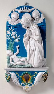 百合の聖母」「幼子の賛美 作： Andrea Della Robbia