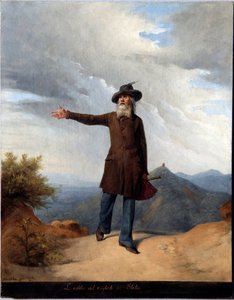 亡命者との別れ。1831年にスイスへの亡命を余儀なくされたジュゼッペ・マッツィーニと（画 作： Andrea Gastaldi