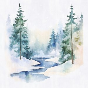 静かな冬の森