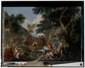 モーゼが岩から水を打つ 作： Andrea Locatelli