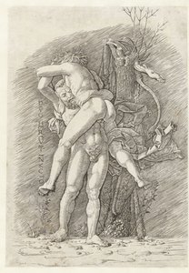 Hercules en Antaeus 無敵の神ヘラクレス (オブジェクトのタイトル) 作： Andrea Mantegna (school of)